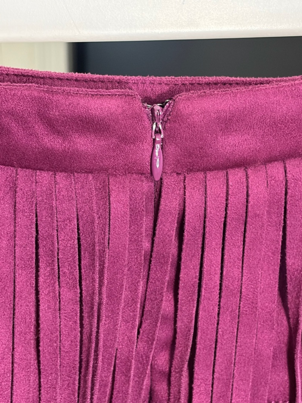 Magenta Fringe Tier Midi Skirt by Serena Williams - Picture 5 of 9